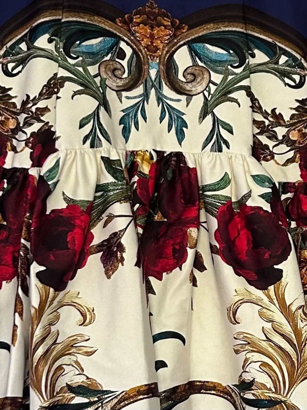 Alice + Olivia Diana Gilded Rose Structured Midi Dress size 8 - Picture 9 of 15